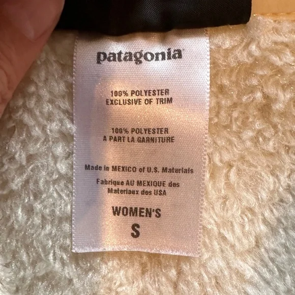 Patagonia Synchilla Curly Q Full Zip Jacket - Cream - Size Small - Picture 7 of 8